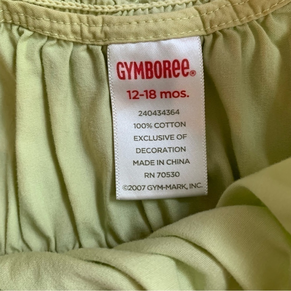 Gymboree Mint Green Hula Girl Smocked Summer Dress w/ Bloomer 12-18 Months - Picture 4 of 5